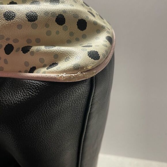 Betsey Johnson Diaper Bag Large Baby Tote Flap Over Polka Dot - Picture 10 of 15